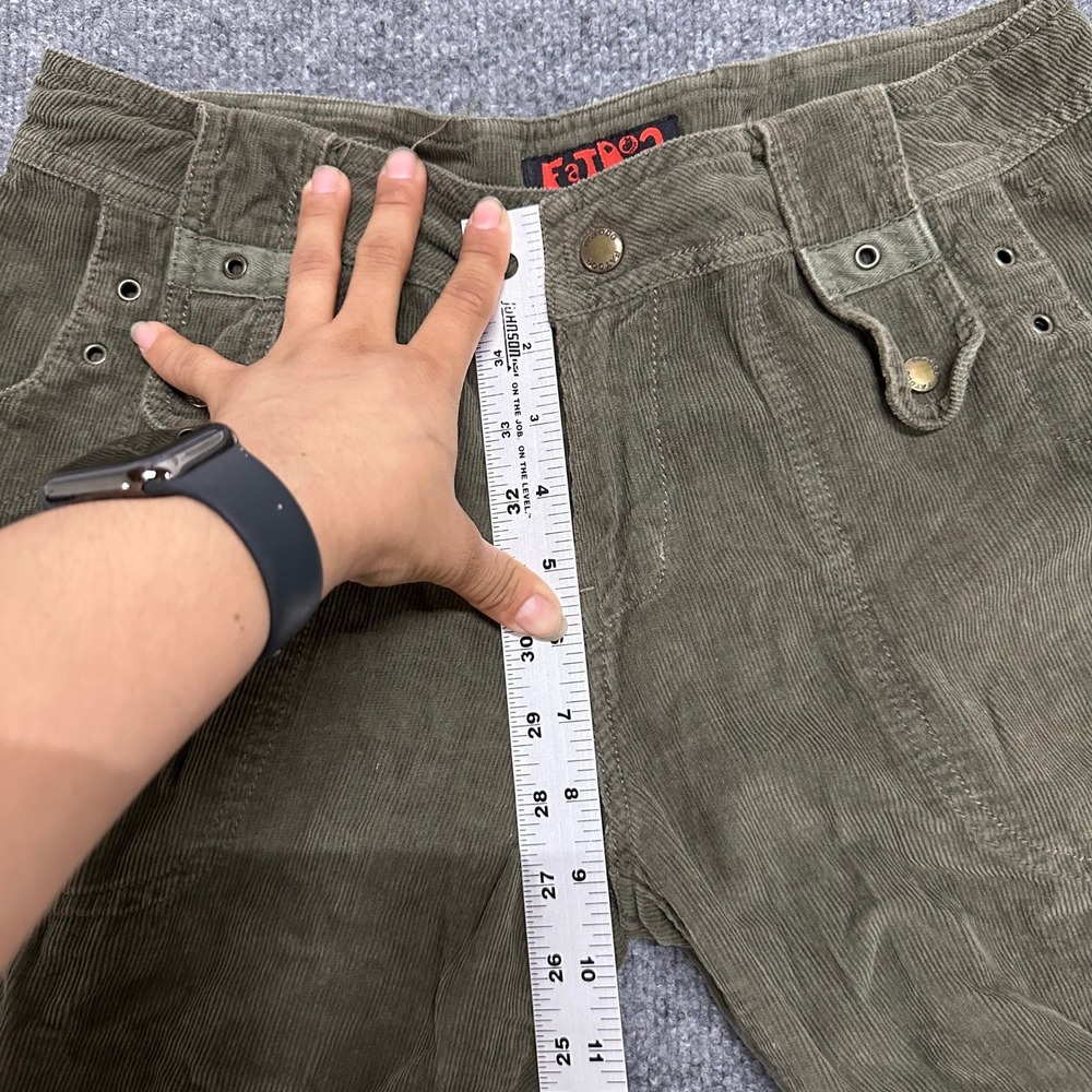 Fatdog Cargo Pants Womens Size S Olive Green Corduroy Utility Tactical Multi - Picture 4 of 9